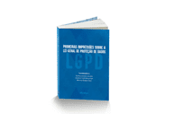 Foto de Livro Azul sobre fundo branco: lê-se Primeiras Impressões sobre a LGPD